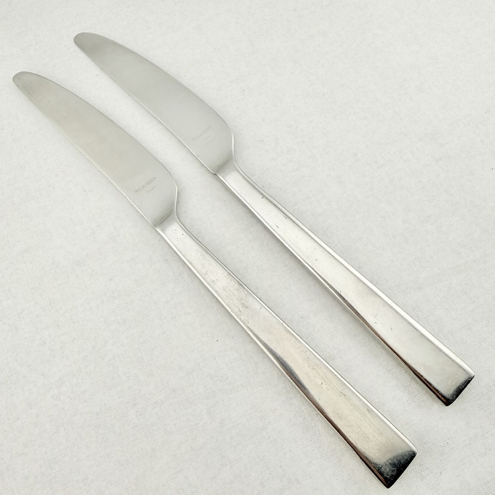 Dansk‎ Meridian Stainless Steel New French Solid Dinner Knife Set of 2 Knives